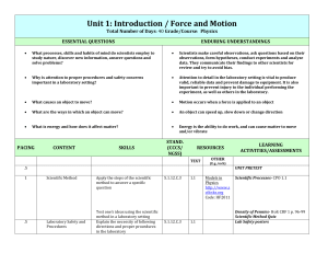 Physics Curriculum with Benchmarks 2014