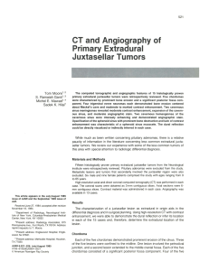 CT and Angiography of Primary Extradural Juxtasellar Tumors