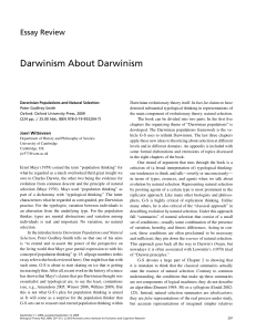 Darwinism About Darwinism - Peter Godfrey