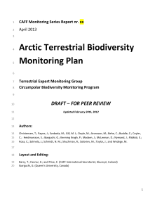 DRAFT - CAFF Monitoring Series Report