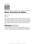 Basic Geometrical Optics
