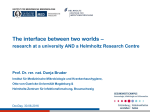 The interface between two worlds - OVG Graduate School - Otto