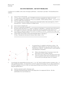 second midterm -- review problems