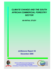 climate change and the south african commercial forestry sector