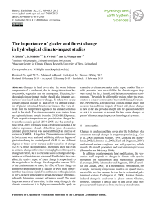 The importance of glacier and forest change in hydrological climate