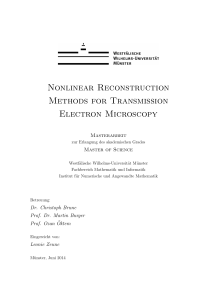 Nonlinear Reconstruction Methods for Transmission Electron