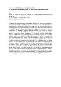 Effects of middle ear suspensory ligaments on acoustic