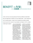 Benefit vs. Risk: How CDER Approves New Drugs