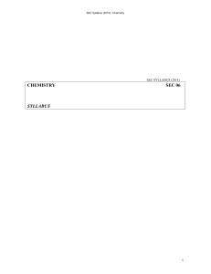 CHEMISTRY SEC 06 SYLLABUS