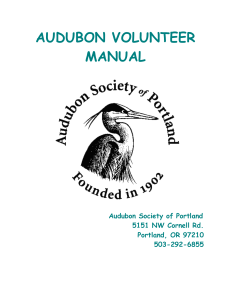 audubon volunteer manual