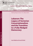 The Legacy of Sectarian Consociationalism and the Transition to a