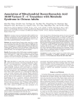 Association of Mitochondrial Deoxyribonucleic Acid 16189 Variant