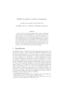 Shuffle on positive varieties of languages.
