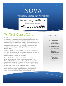 Vet Tech Newsletter - Northern Virginia Community College
