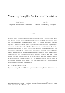 Measuring Intangible Capital with Uncertainty
