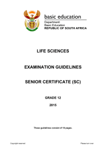 life sciences examination guidelines senior certificate