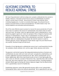 GLYCEMIC CONTROL TO REDUCE ADRENAL STRESS