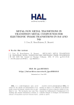 METAL-NON METAL TRANSITIONS IN TRANSITION METAL