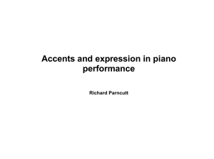 Accents and expression in piano performance