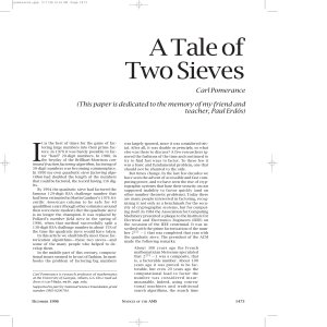 A Tale of Two Sieves - American Mathematical Society