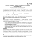 The Acid-Catalyzed Reaction of Acetic