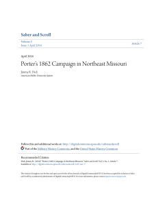 Porter`s 1862 Campaign in Northeast Missouri