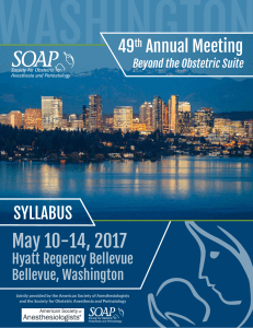 May 10-14, 2017 - Society for Obstetric Anesthesia and Perinatology