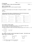 Name: 8th Grade Math 5.2 Homework: Squares