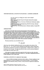 Thin Rod Flexural Acoustic Wave Devices