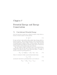 Chapter 7 Potential Energy and Energy Conservation