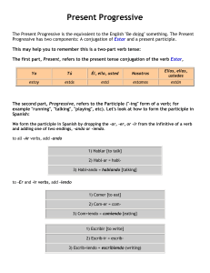 PRESENT PROGRESSIVE notes