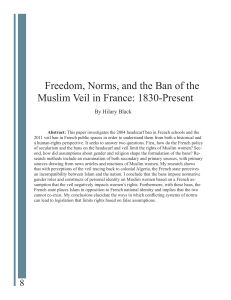 Freedom, Norms, and the Ban of the Muslim Veil in France: 1830