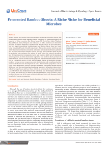 Fermented Bamboo Shoots: A Riche Niche for Beneficial Microbes