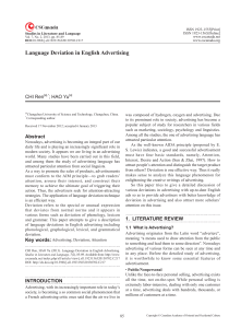 Language Deviation in English Advertising