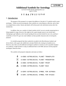 Additional Symbols for Astrology