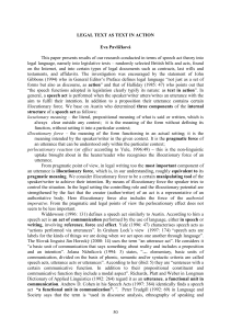 50 LEGAL TEXT AS TEXT IN ACTION Eva Pavlíčková This paper