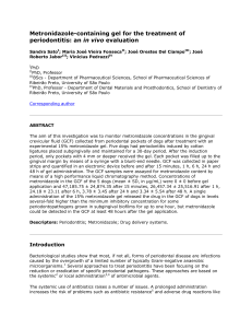 Metronidazole-containing gel for the treatment of periodontitis: an in