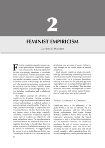 feminist empiricism - University of Windsor