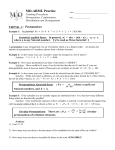 Combinatorics Practice - Missouri State University