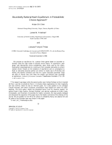 Boundedly Rational Nash Equilibrium: A