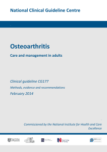 Osteoarthritis — Care and management in adults