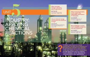 industry: applying chemical reactions