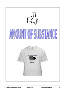 Amount of substance