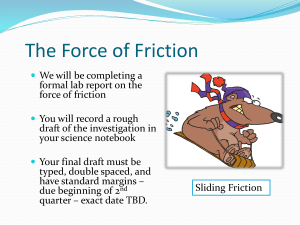 The Force of Friction