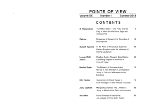 points of view - A Research Journal in English