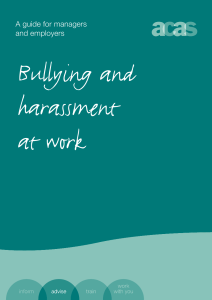 Bullying and harassment at work