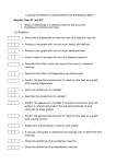 Learning Outcomes for Chemical Reactions and