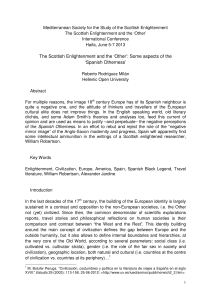 The Scottish Enlightenment and the `Other`: Some aspects of the