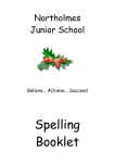 Spelling Booklet - Northolmes Junior School