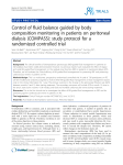 Control of fluid balance guided by body composition monitoring in